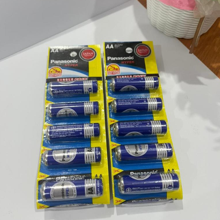 Baterai Panasonic AA Dan AAA 2 PCS Tahan lama dan ramah lingkungan