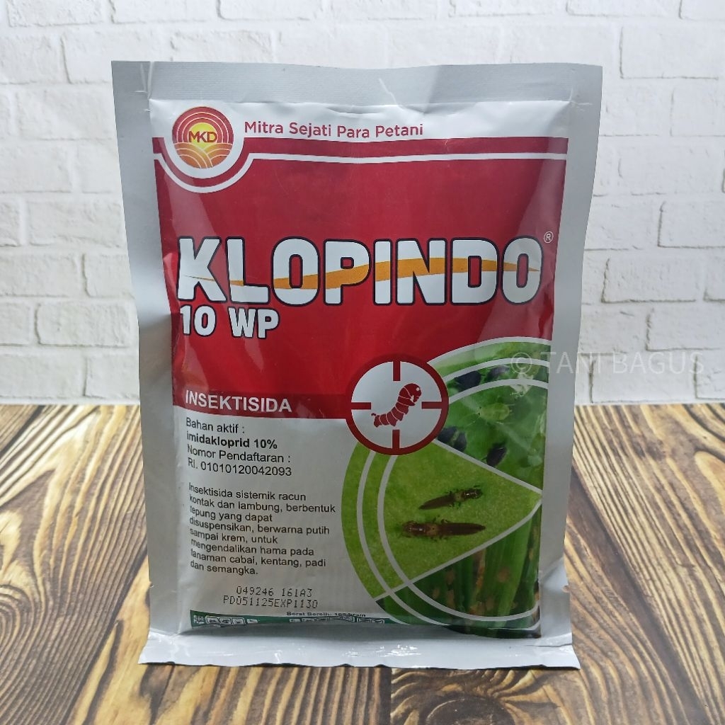 Klopindo 10 WP 100gr - Insektisida Sistemik Ampuh Pembasmi Wereng & Kutu Daun