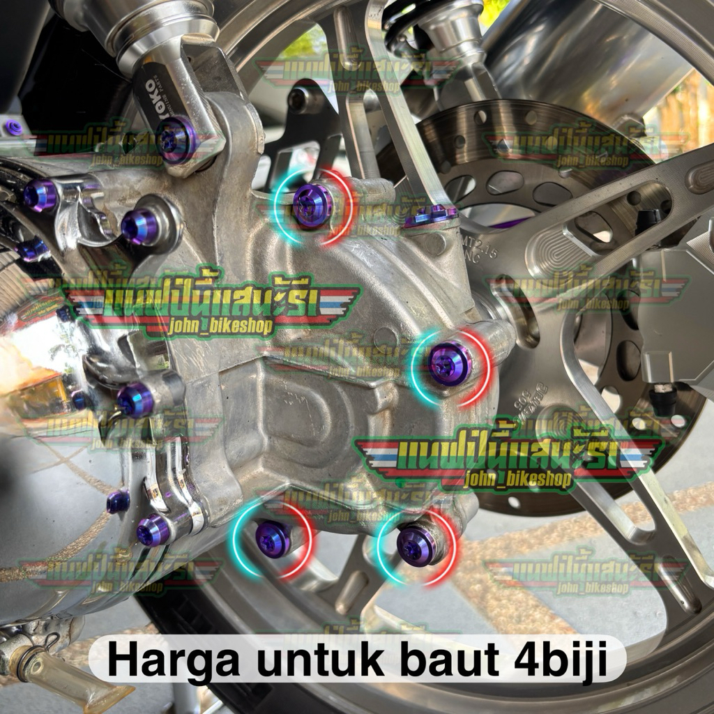 Baut Krengkes Nmax Aerox Titanium Probolt Stainless Heng Compayu Thailand Titan GR5 Vietnam