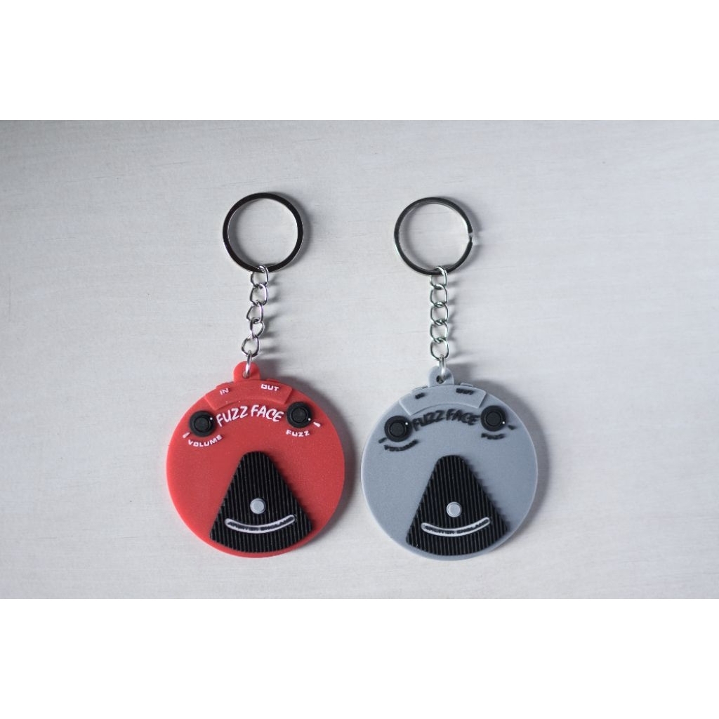 Fuzz Face Pedal keychain rubber