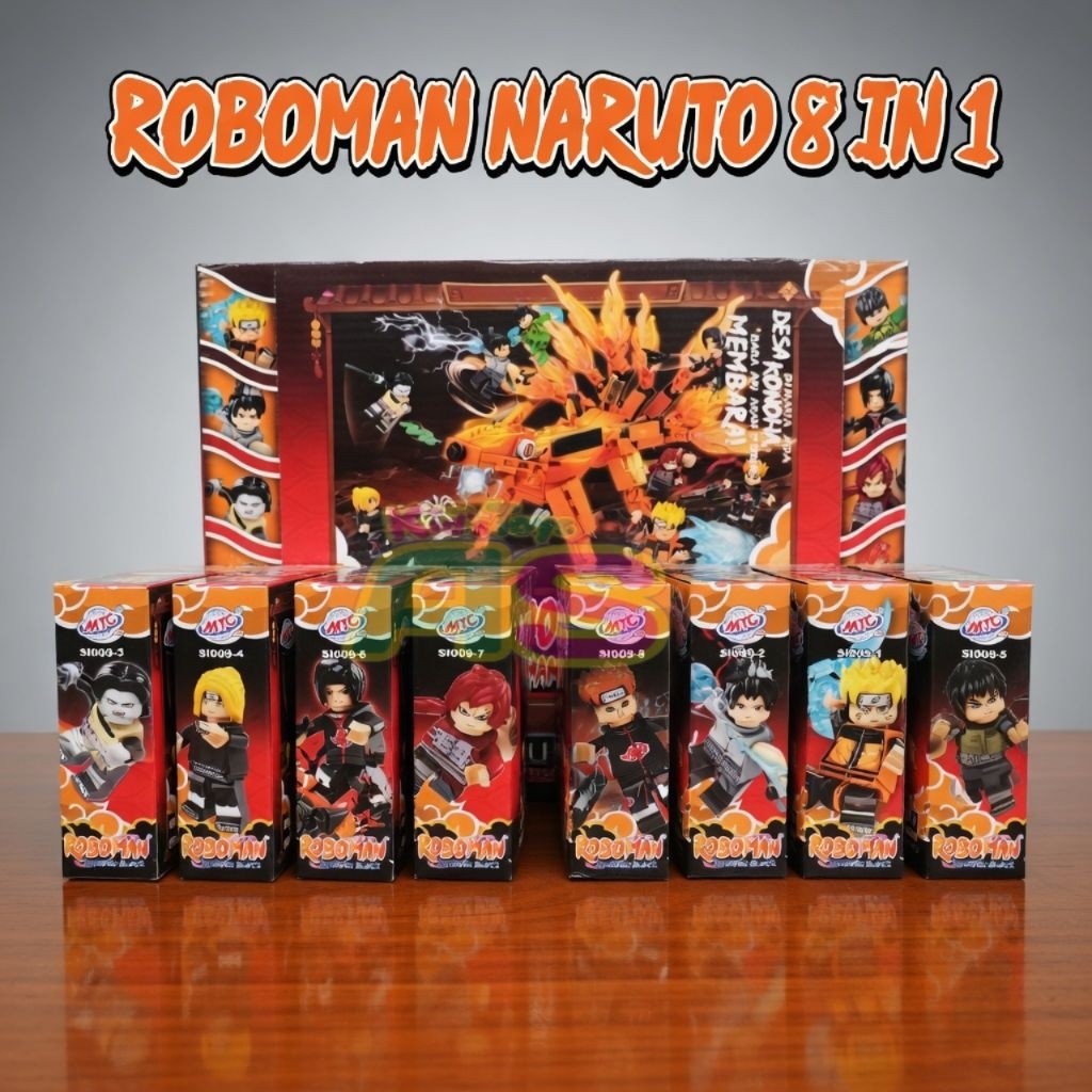 Mainan Brick Naruto Roboman - Minifigure Naruto Shippuden Bisa Gabung Jadi Robot Kyubi 