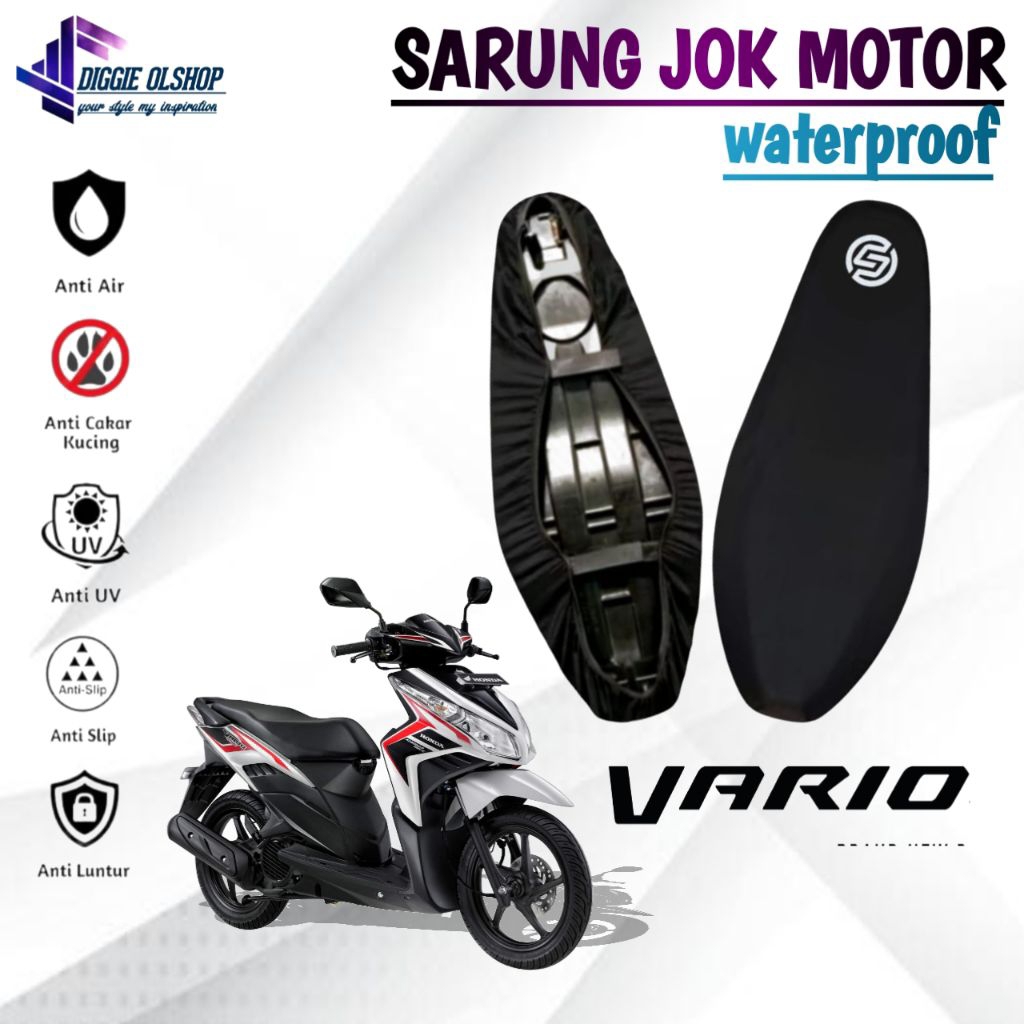 sarung jok motor waterproof HONDA VARIO,VARIO 110,VARIO 125,VARIO OLD,cover jok motor anti air,anti 