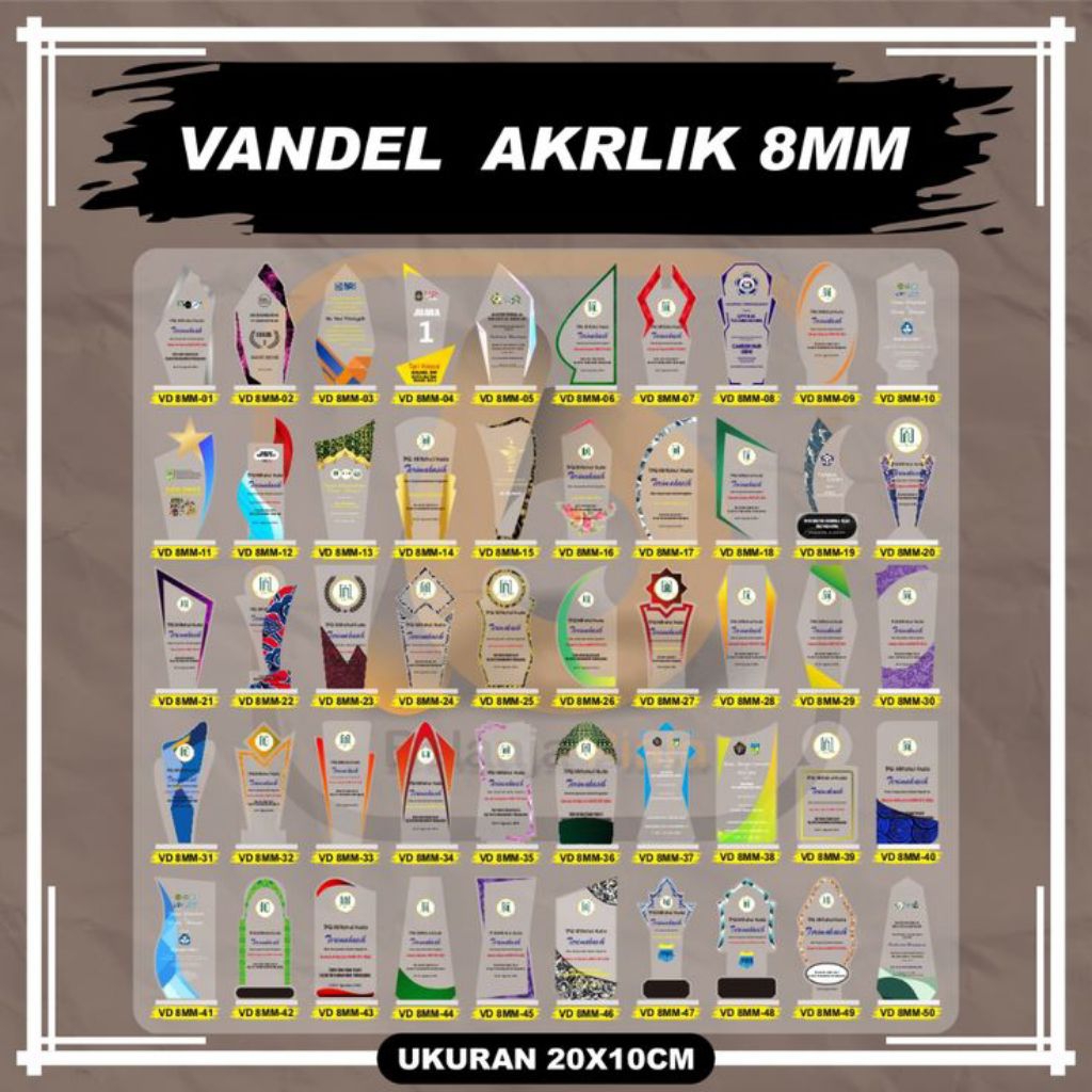plakat penghargaan plakat akrilik custom plakat express 1 hari jadi