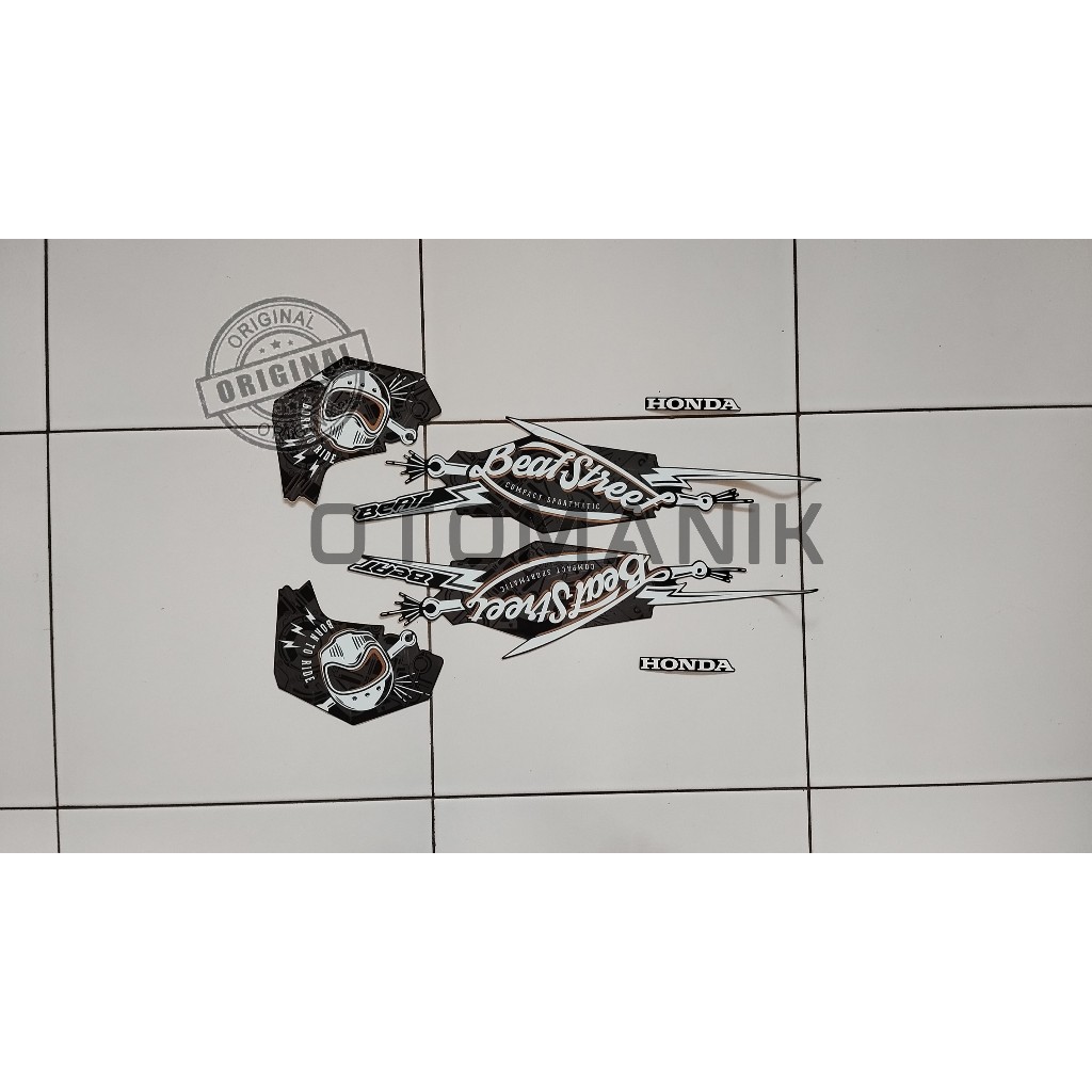 Striping Sticker Lis Original Honda Beat Street ESP 2016 2017 2018 Hitam Ori