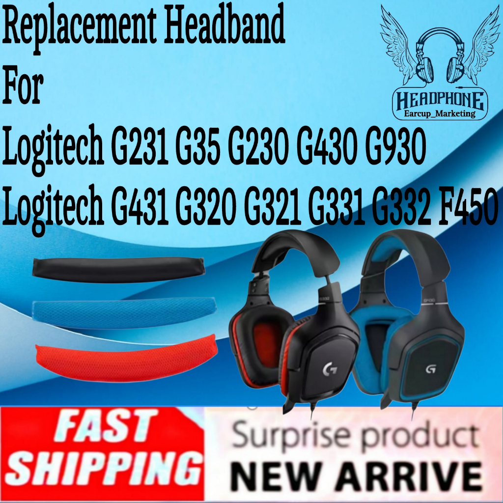 Replacement Bantalan Headband Headphone Logitech G431 - Logitech G331 - Logitech G231 - Logitech G23