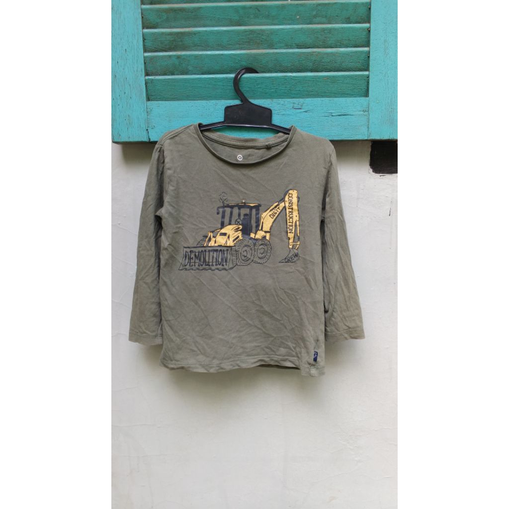 ATASAN ANAK ESCAVATOR ARMY KIDS ORGANIK KEREN