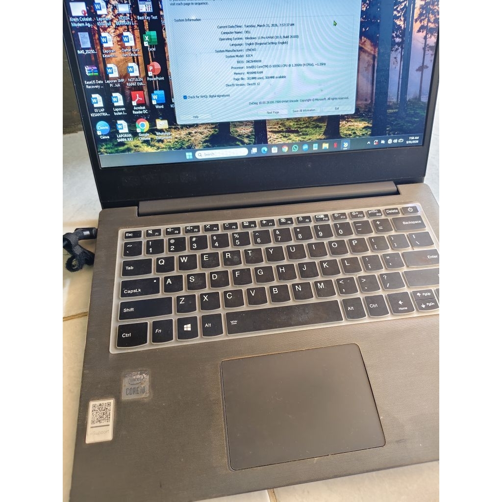 Laptop Second - Lenovo V14 ILL Corei3 gen10