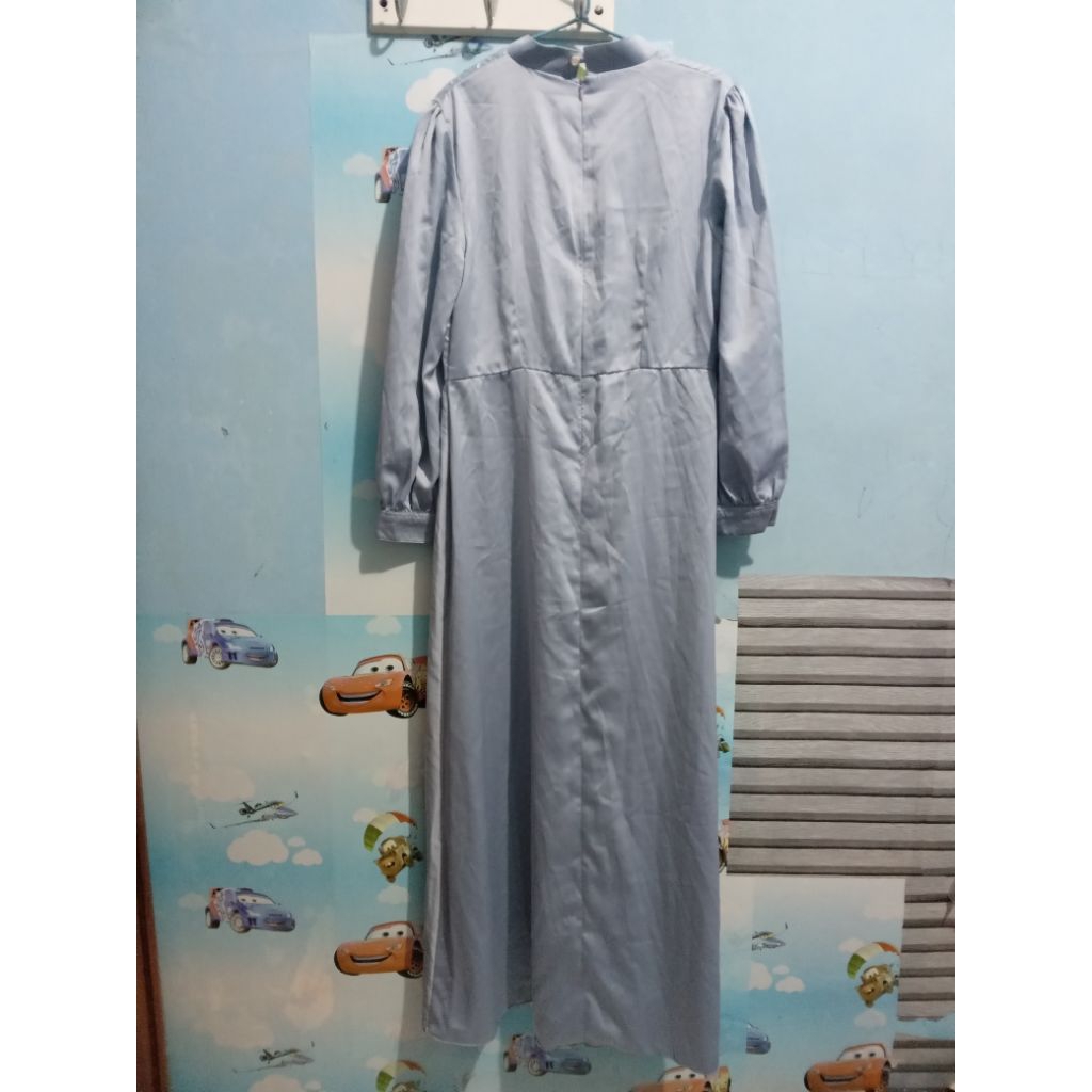 Preloved baju gamis wanita warna denim