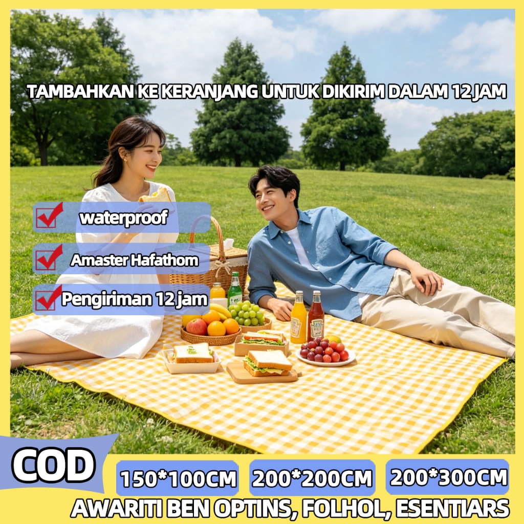 Karpet Tikar Spons JUMBO 150x100 200x200 200x300 Tebal 2mm / Tiker Piknik Camping Waterproof Aesthet
