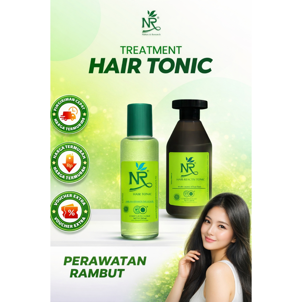 NR Hair Tonic Reaktif - Nutrisi Kulit Kepala, Melembabkan, Kurangi Kerontokan