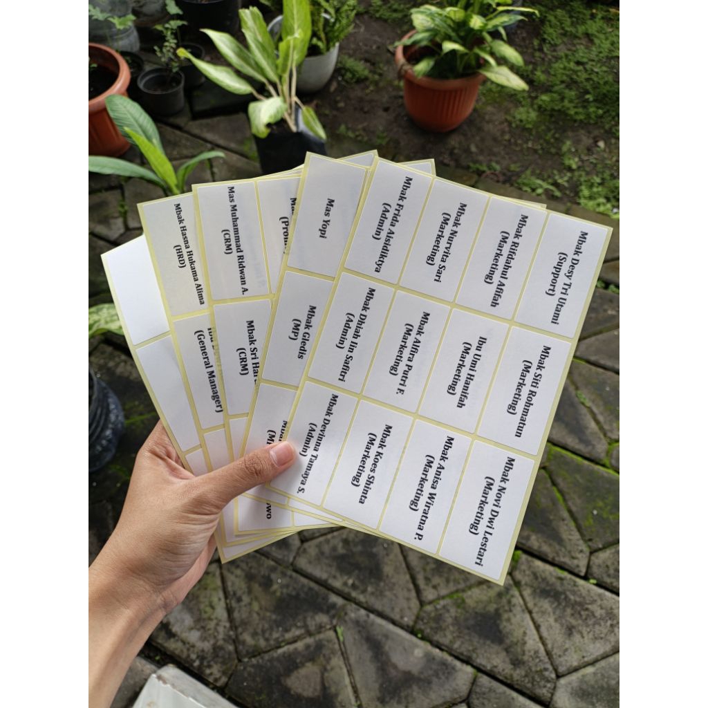JASA CETAK LABEL NAMA UNDANGAN / JASA CETAK NAMA UNDANGAN