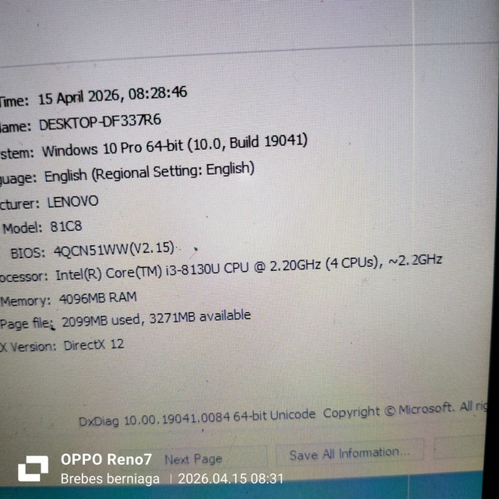 motherboard normal laptop lenovo yoga 520 14ikb core i3-8130u dual vga