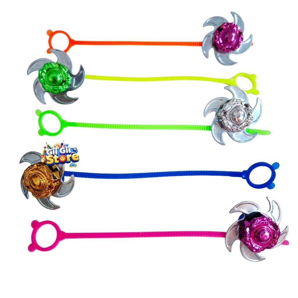 20 Pcs Gangsing Besi Plastik Gangsing Tarik Murah Grosir