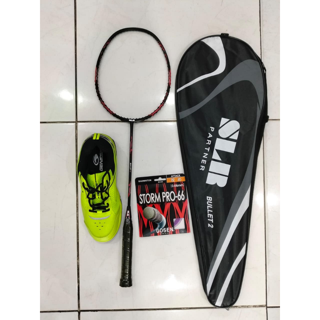 Promo Raket Badminton SLR Bullet Series + Sepatu Genesis Original