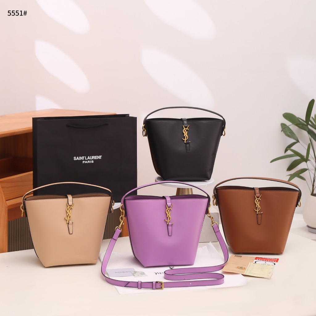 Leather Small Bucket Bag