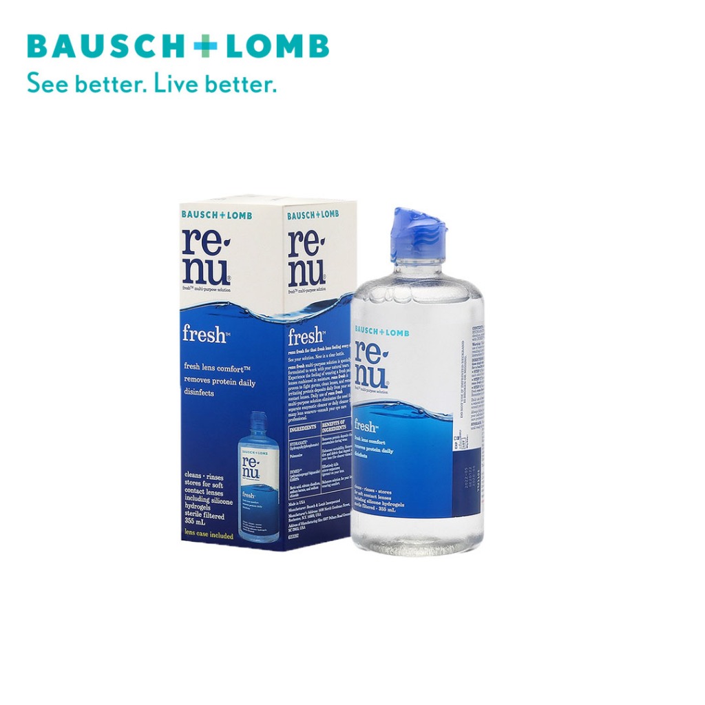 Lensza | Cairan Pembersih Softlens Renu MPS Fresh 355ml | Bausch + Lomb Renu Fresh Multi Purpose Sol