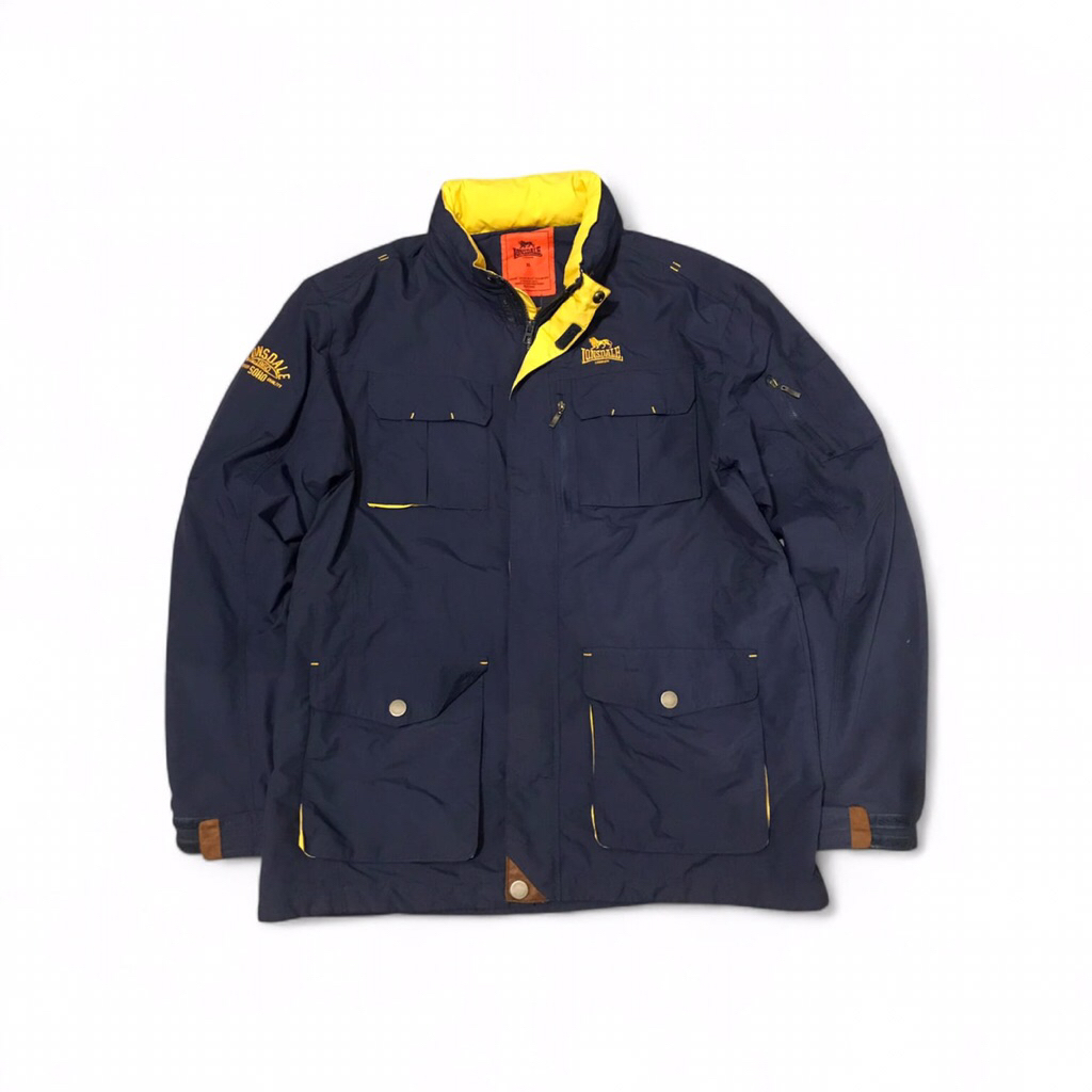Lonsdale 4 Pocket Parka Jacket  Navy Blue colorway