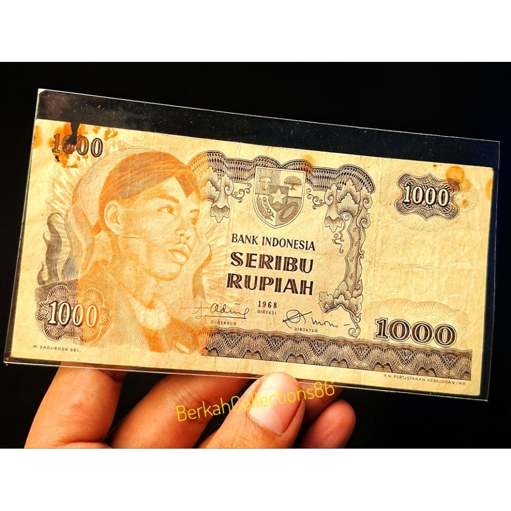 koleksi 1000 rupiah seri sudirman tahun 1968