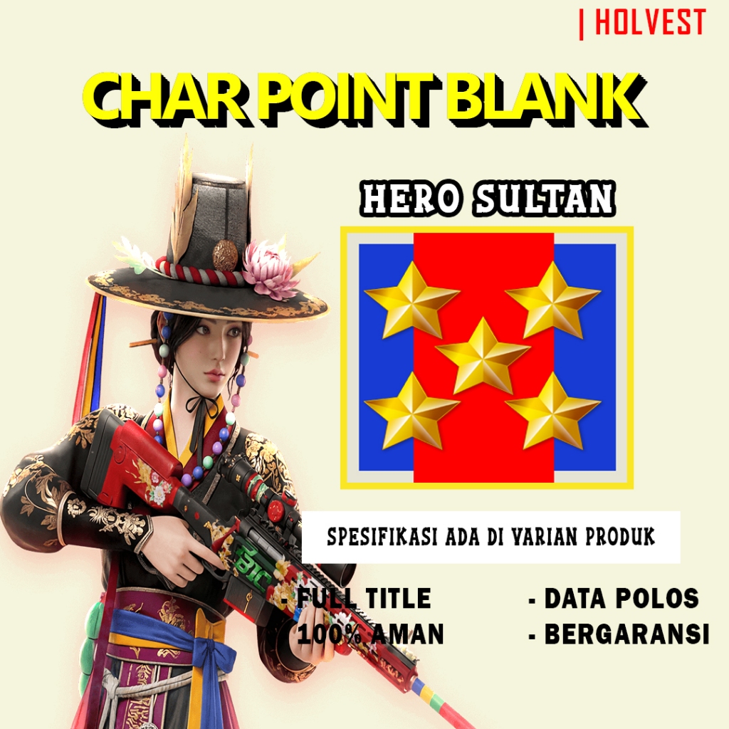 CHAR POINTBLANK / CHAR PB - HERO/BINTANG 5 FULL TITLE | DATA POLOS | AKUN POINTBLANK | GAME PC