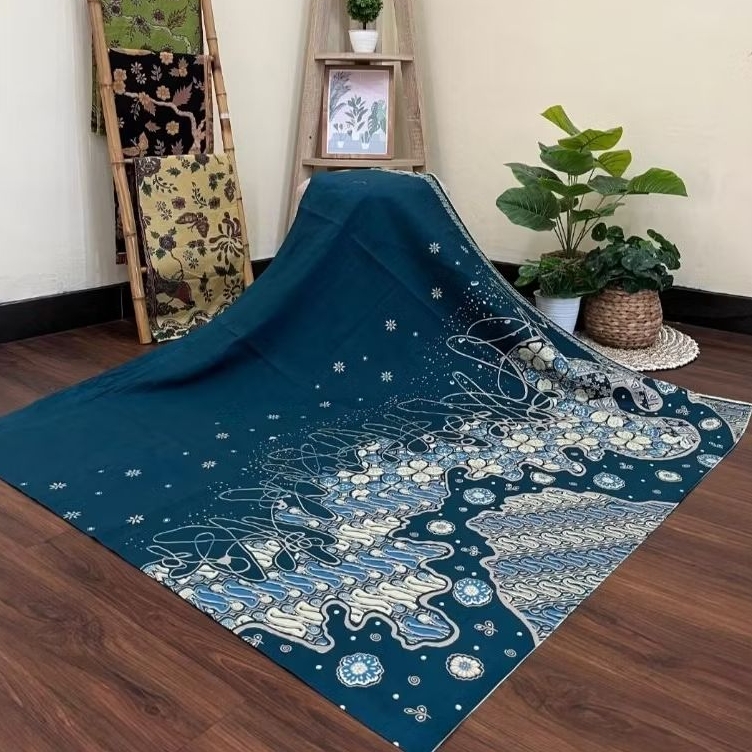 (ORIGINAL) KAIN BATIK SOLO WARNA HIJAU EMERALD