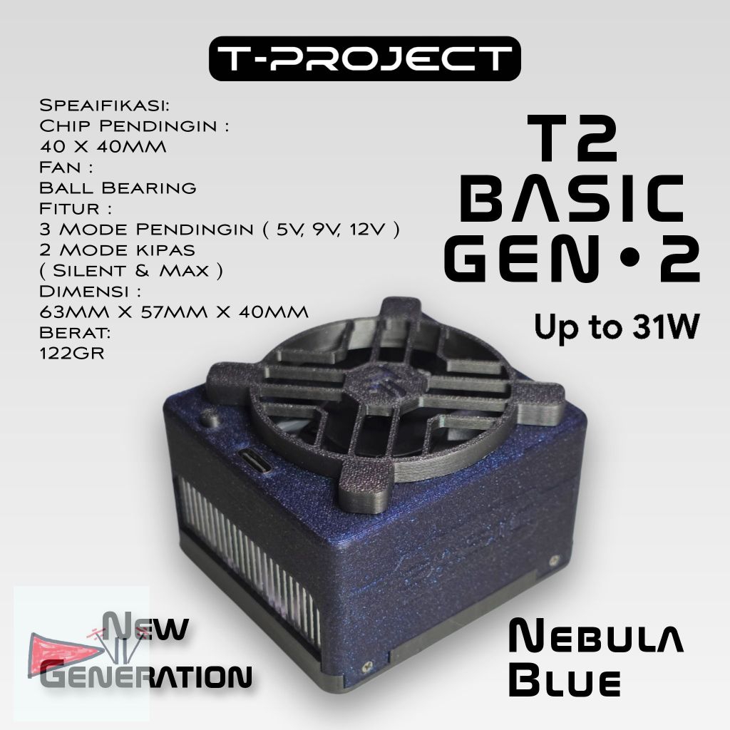 [TK MURAH JAYA] FAN COOLER T2 BASIC BNIB NEW