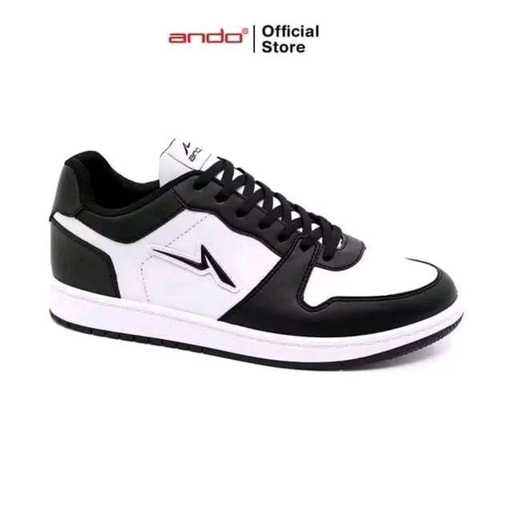 Ando Sepatu Sneakers Tricks Alpha Pria Dewasa - 39-43 Black Snekers Casual