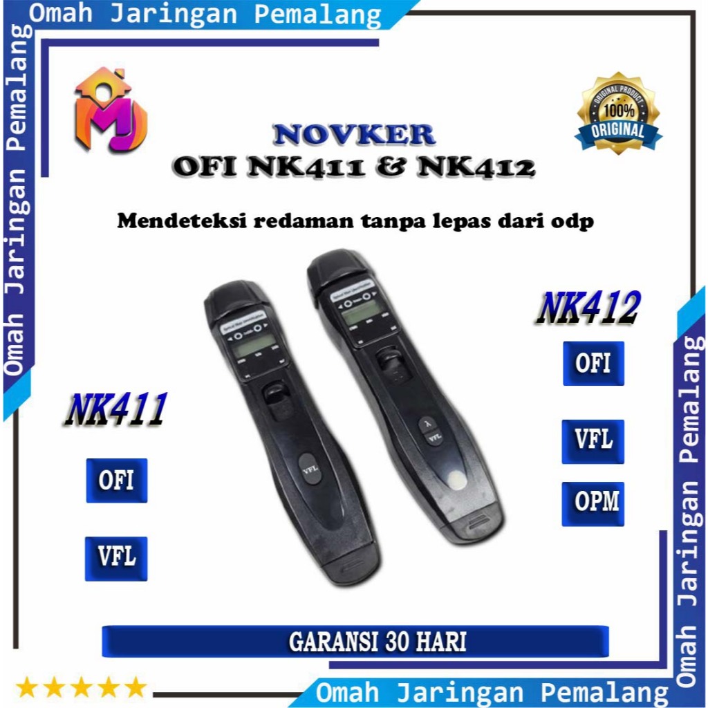 OFI NOVKER NK411 & NK412 Plus OPM+VFL Alat Ukur Redaman Kabel Fiber Optik