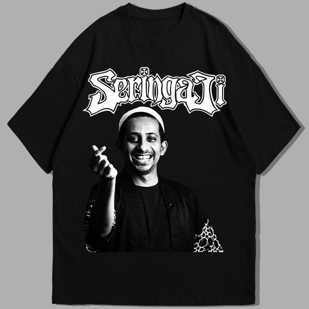 T shirt SERINGAI x SERINGAJI habib jafar kaos hitam combed unisex