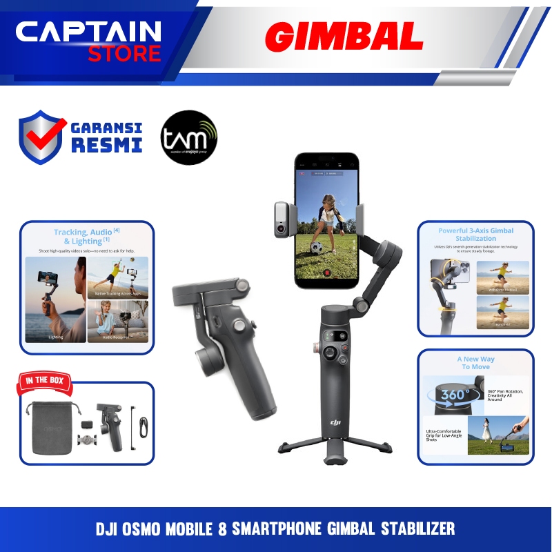 DJI Osmo Mobile 8 Smartphone Gimbal Stabilizer DJI OM 8 Gimbal Handphone - DJI OSMO MOBILE 8 GIMBAL 