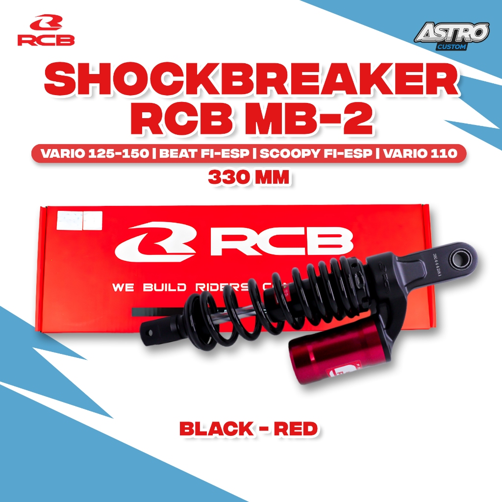RCB Monoshock Vario 125 150 Beat Fi Scoopy Fi ESP 330mm MB-2 SERIES Shock Sokbreaker Belakang Racing