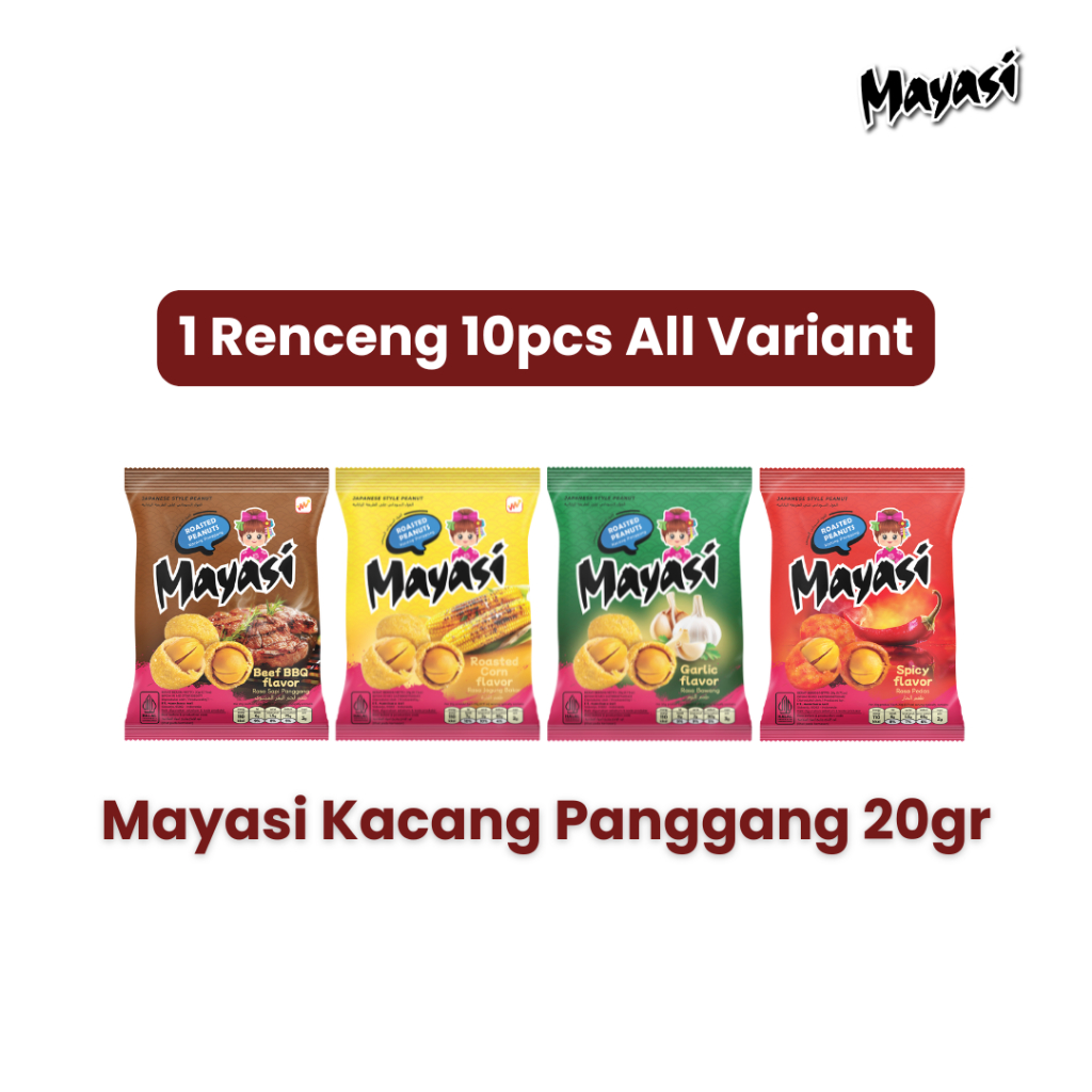 Mayasi kacang panggang 20gr 1 Renceng