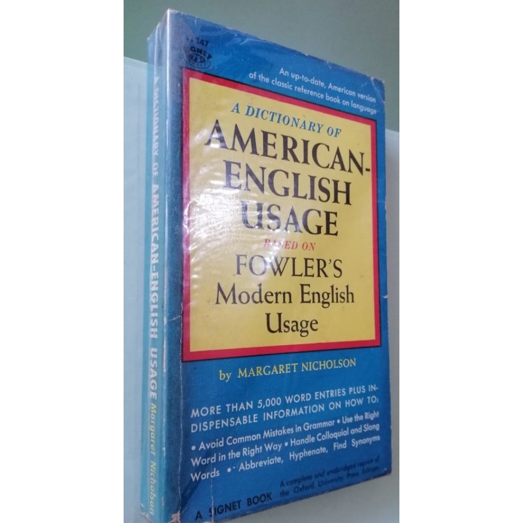 A Dictionary of American - English Usage