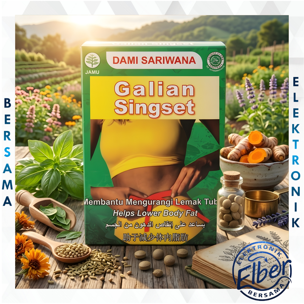 ELBER Jamu Diet Herbal Galian Singset isi 100 Pil Pelangsing Penurun Berat Badan Mengurangi Lemak Y8