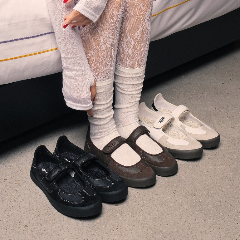 CRSL X GOZEAL Folyde Shoes Black I Sepatu Mary Jane Casual Wanita | Flat Shoes Sporty I Sepatu Cewek