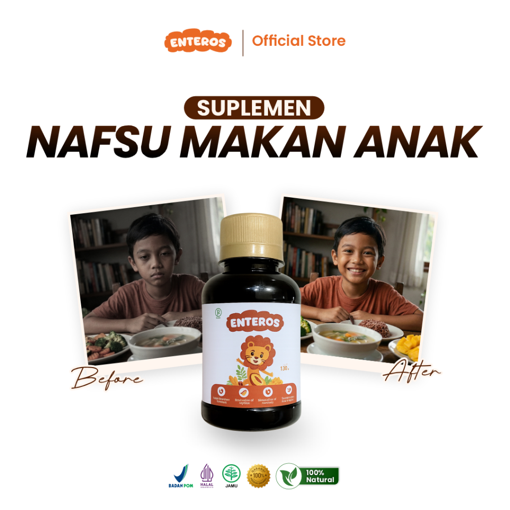 Enteros - Suplemen Nafsu Makan Anak 130ml | Halal & BPOM