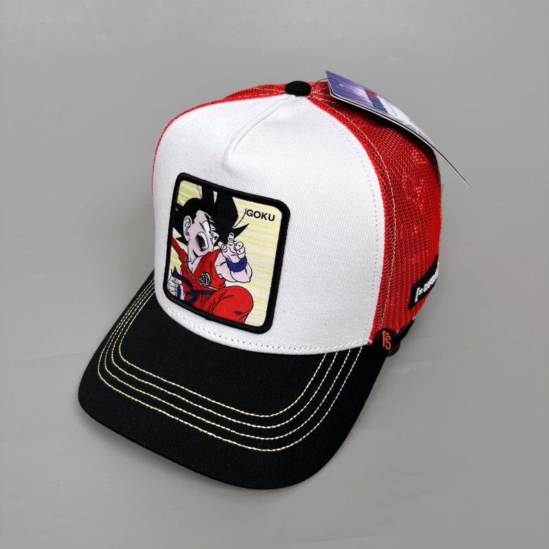 TOPI ORIGINAL CAPSLAB TRUCKER GOKU WHITE ORANGE