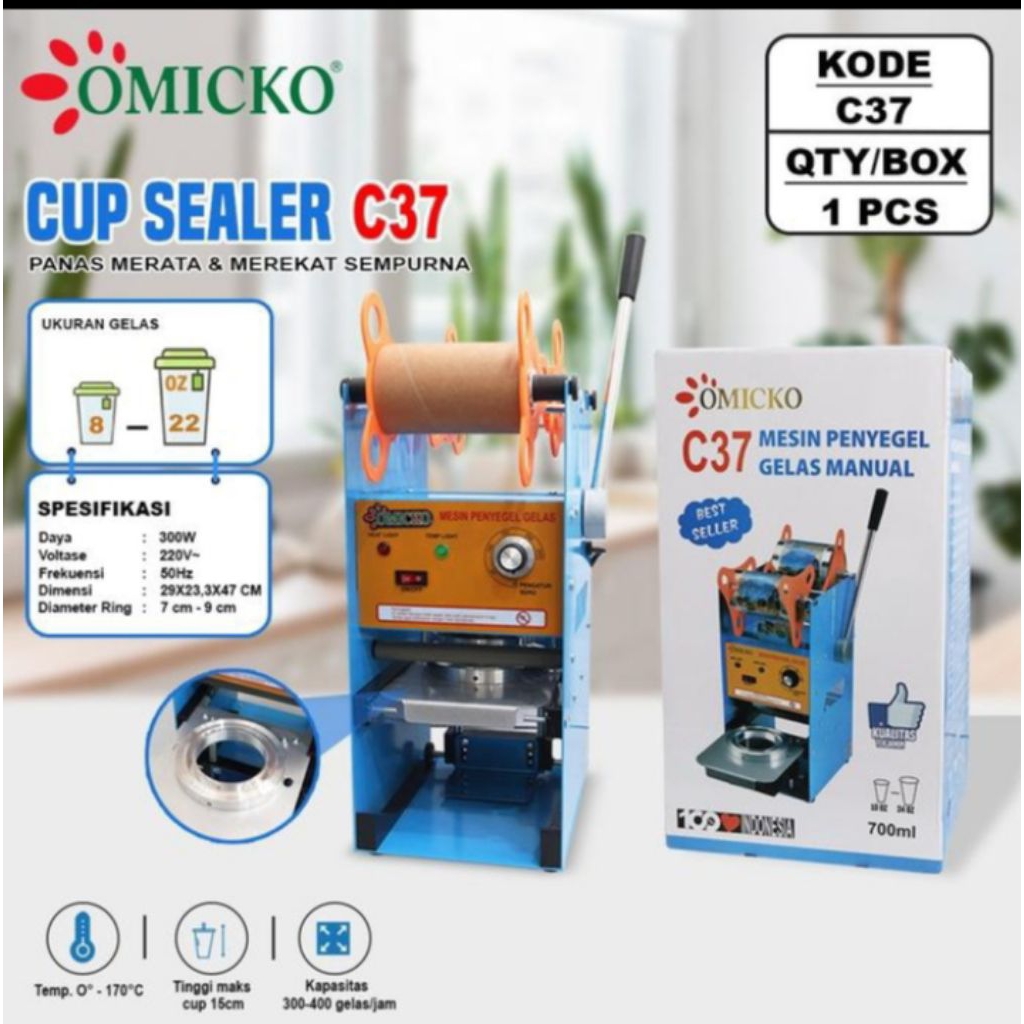 Sealer Cup Omicko C37-Khusus Gojek