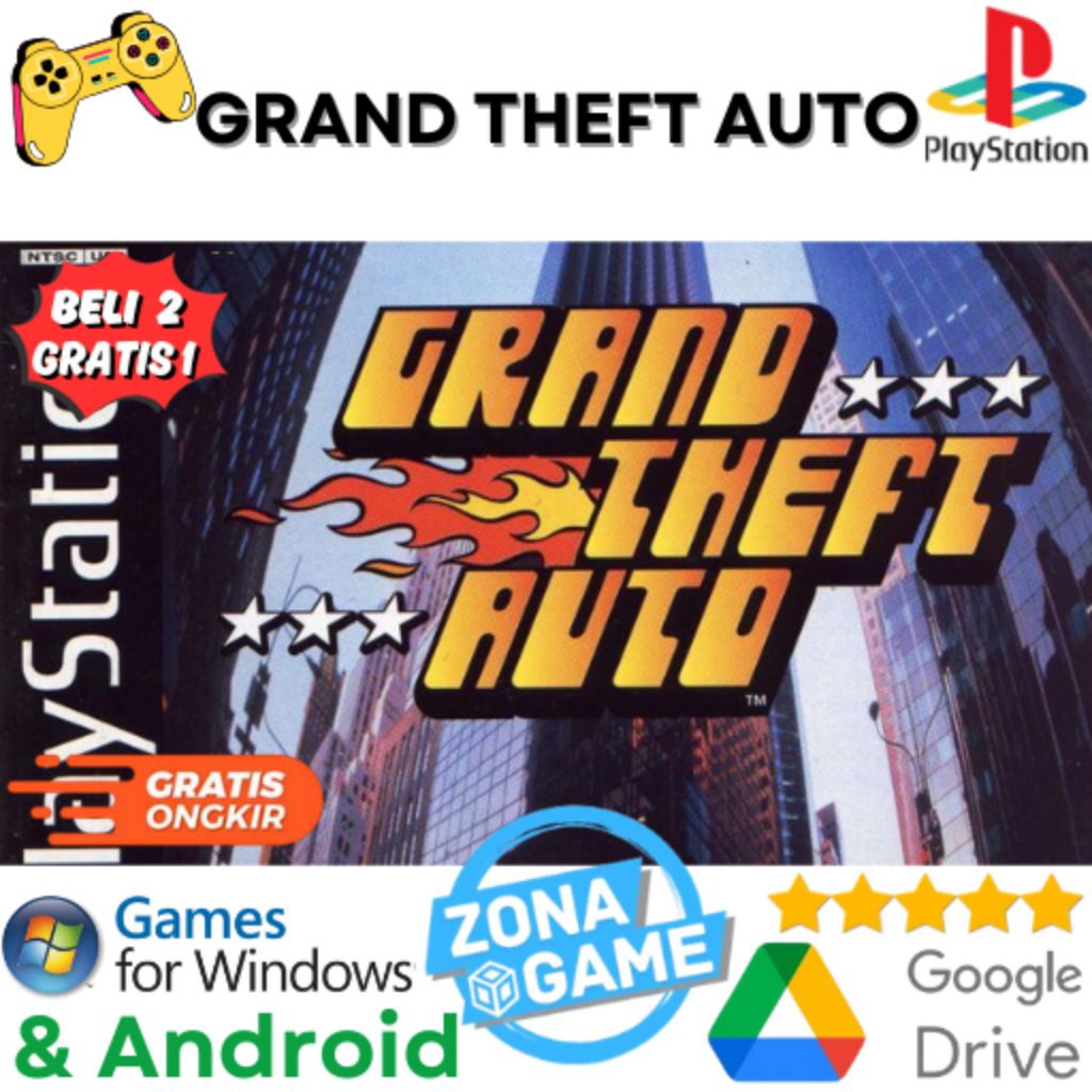 Game PC GTA Grand Theft Auto PS1 | Bisa di Android / IOS / PC + Emulator | BELI 2 GRATIS 1