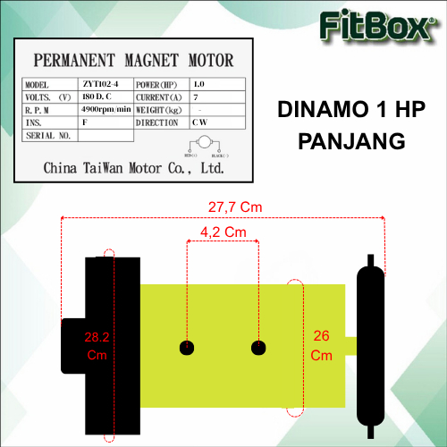 Dinamo Treadmill Motor Dinamo Treadmill DC 1.0hp Sparepart Treadmill