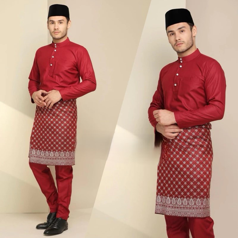 SETELAN BAHAN PREMIUM BAJU MELAYU PRIA DEWASA TOYOBO TELUK BELANGA/BAJU KURUNG MELAYU