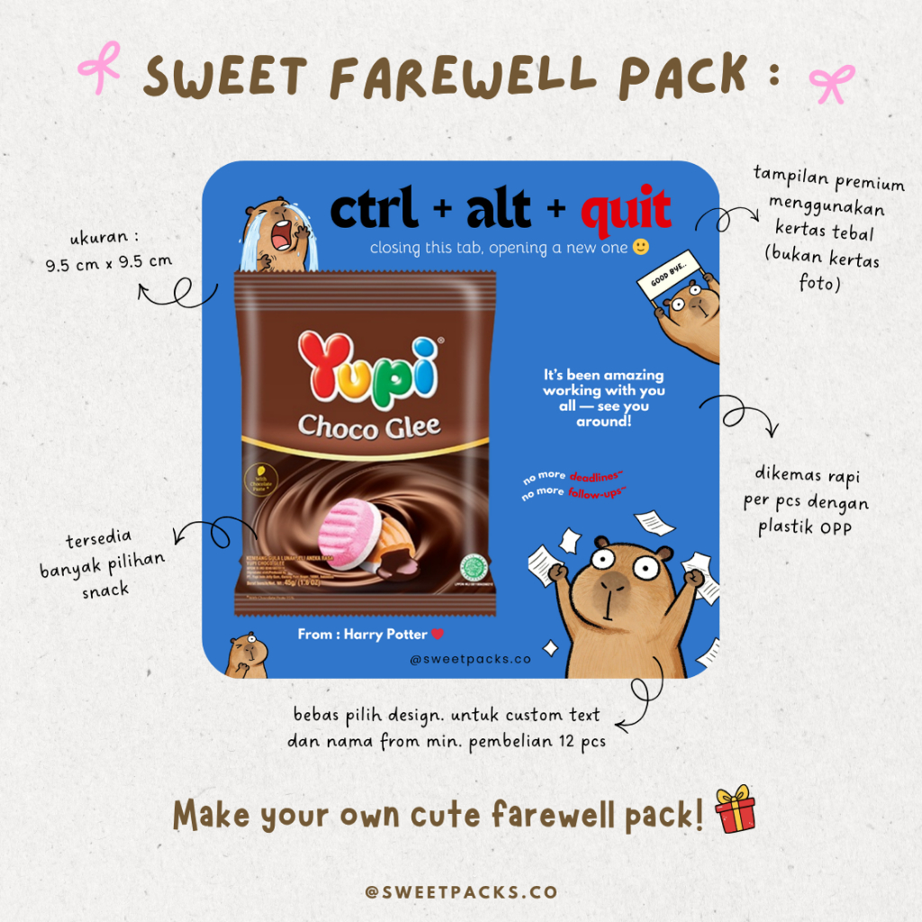 Hadiah Perpisahan Kantor Snack Gift Resign / Farewell Gift Lucu Unik – Souvenir Perpisahan Kerja by 
