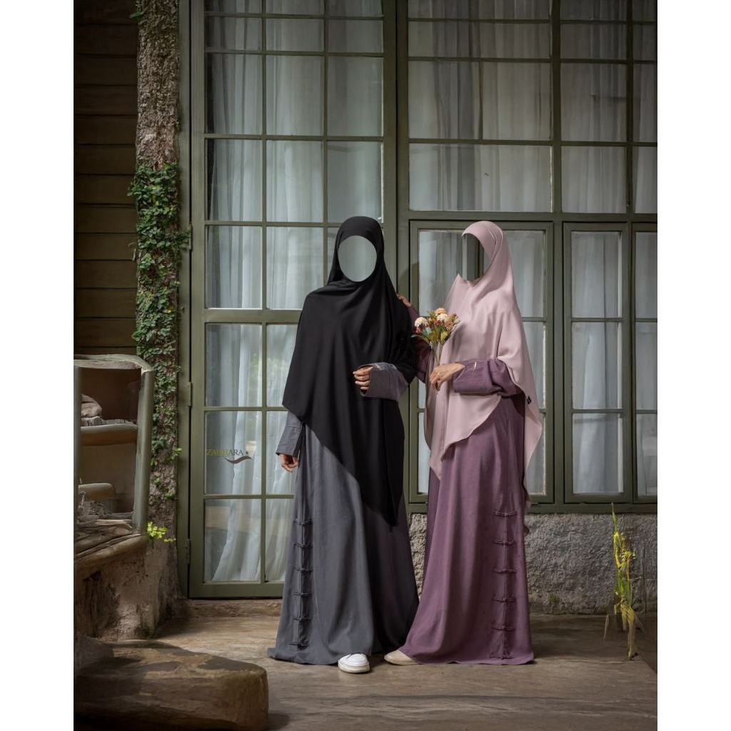 Naomi Abaya Series By Zauhara || Gamis Abaya Model Cheongsam Kekinian Muslimah By Zauhara