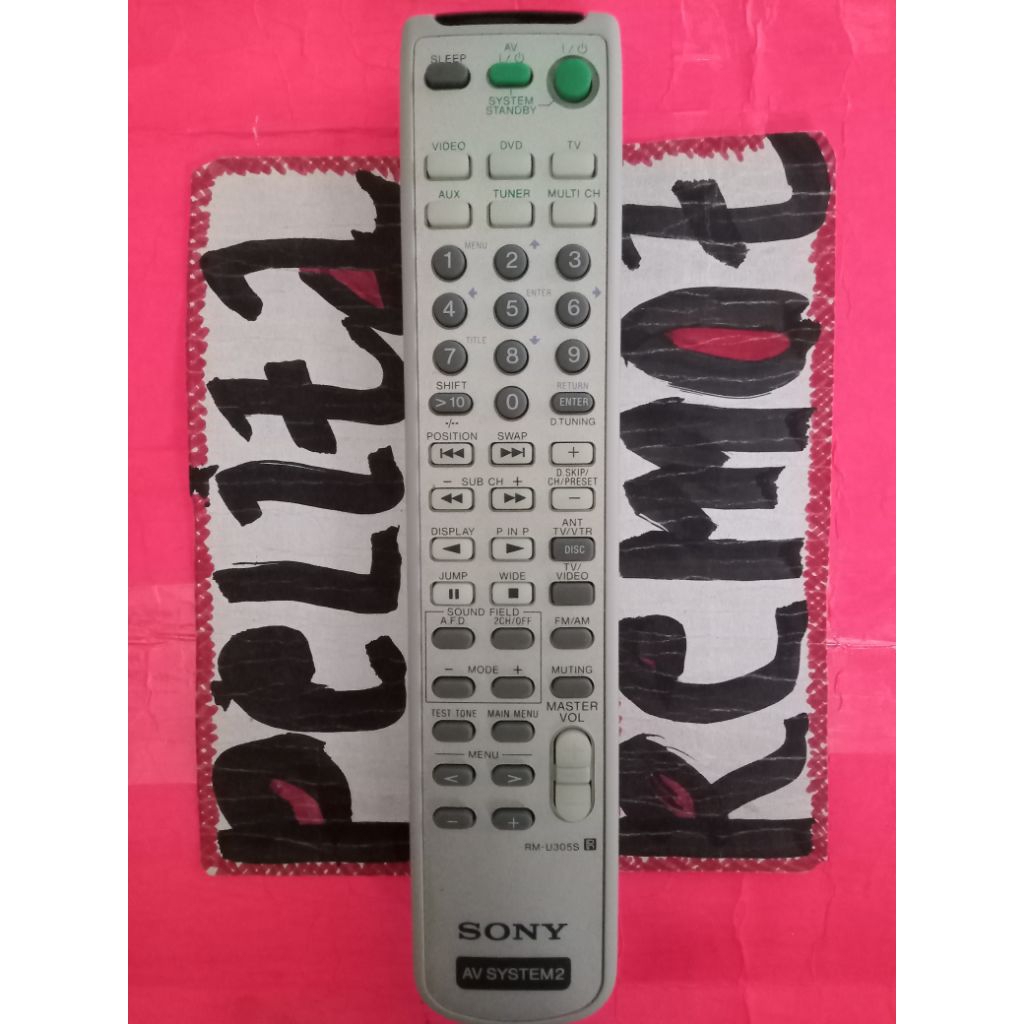 Remote Sony compo audio system original terlengkap