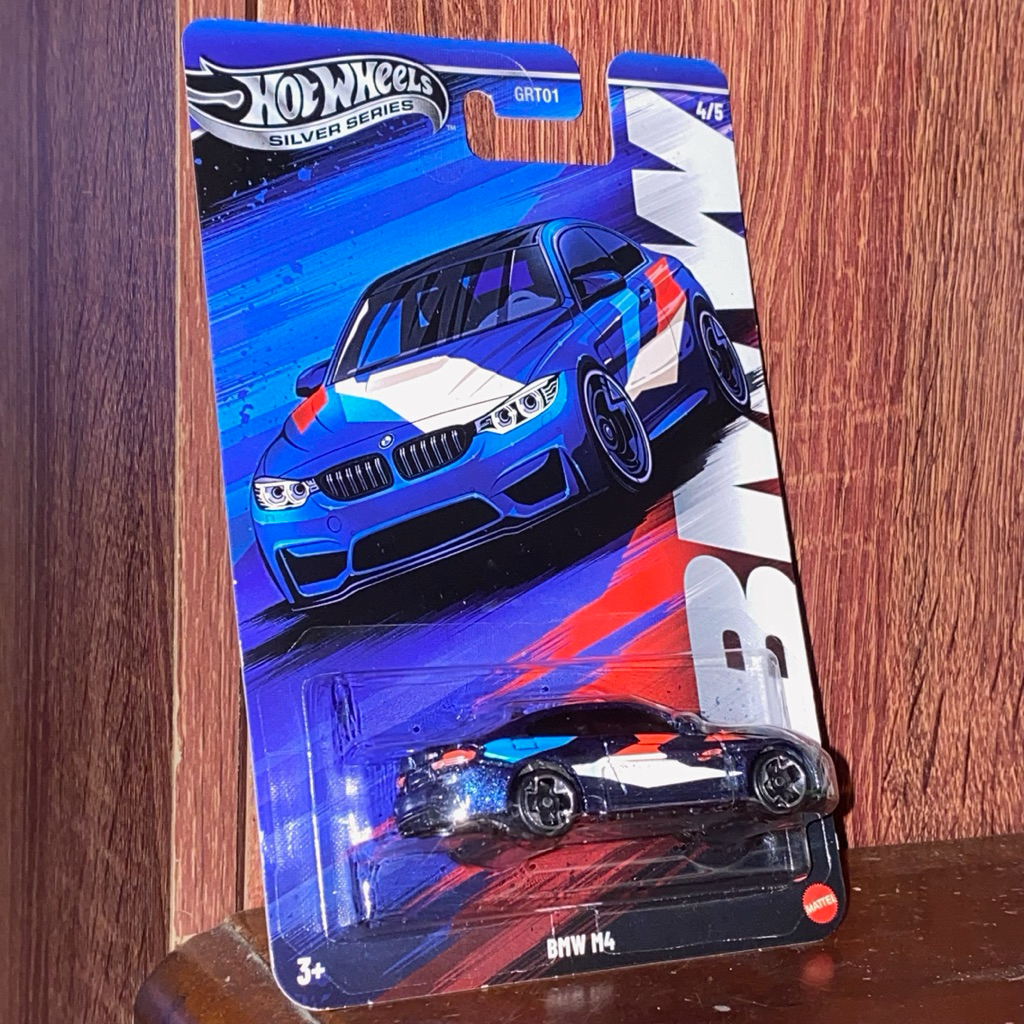 Hot Wheels Silver Series BMW – BMW M4 Blue Motorsport | Diecast 1:64 Original Mattel