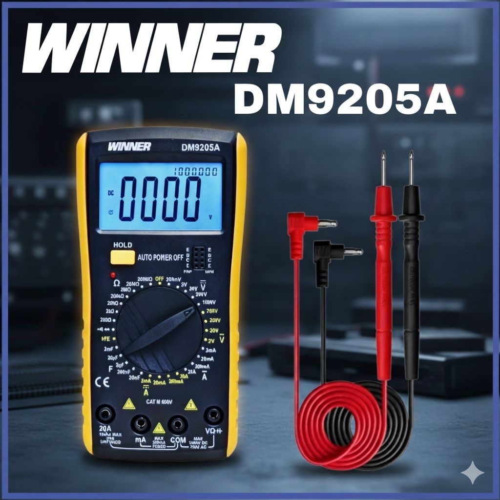 Tester Digital - Multi meter - AVO Meter Winner AC DC DM9205A