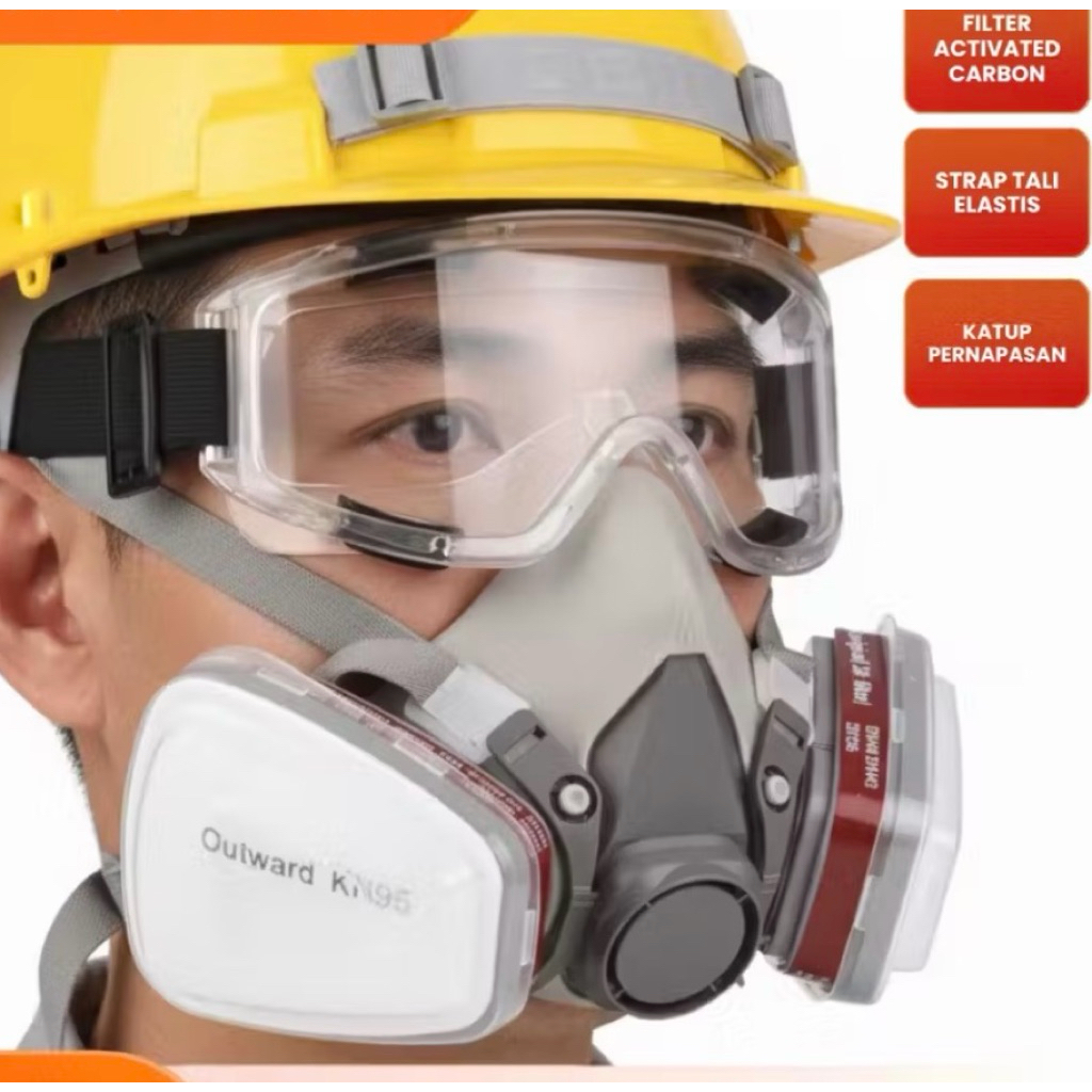 TaffGUARD Masker 6200 Plus Kacamata Safety