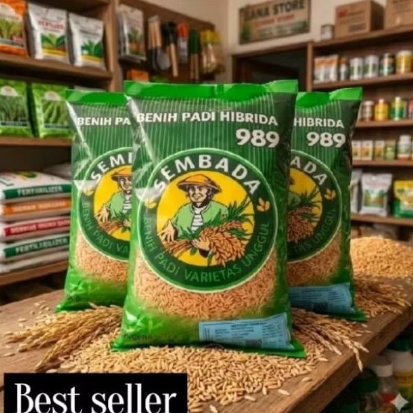 1kg benih padi unggul SEMBADA 989 HIBRIDA ORIGINAL