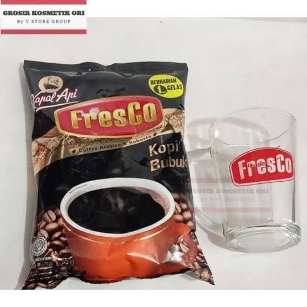 kapal api fresco 158gr + gelas