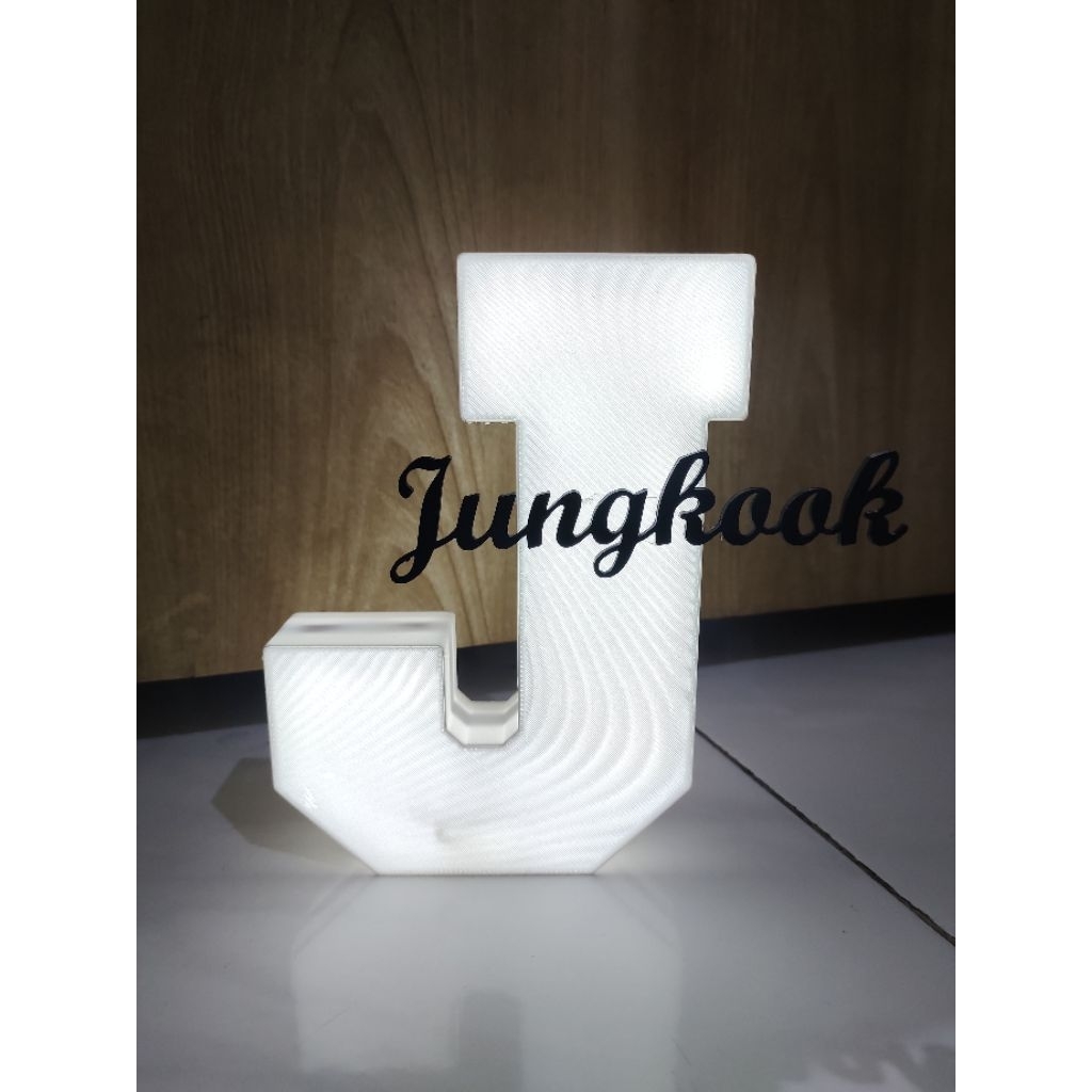 CUSTOM Lampu Tidur Huruf Kapital 3D - Nama Custom & Estetik