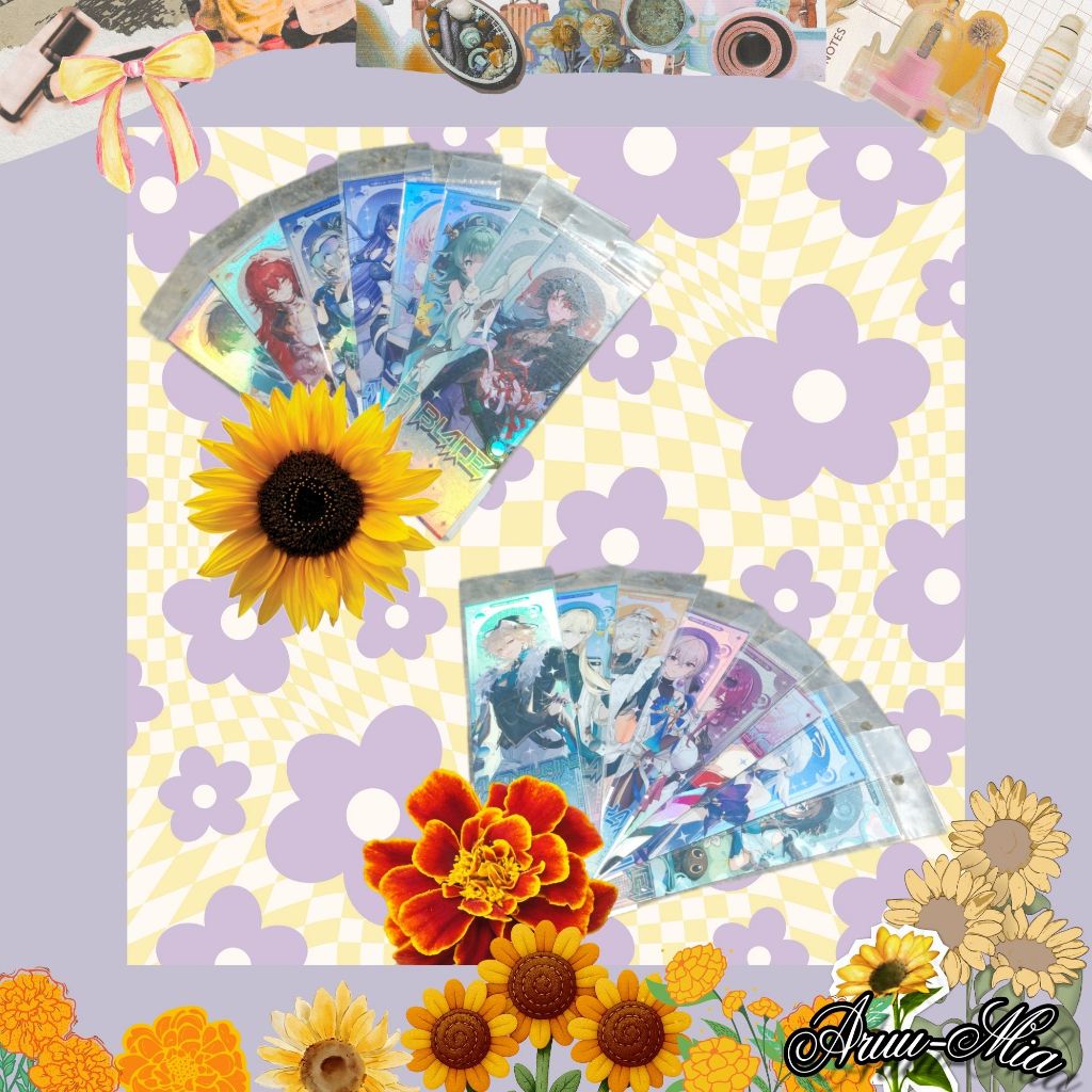 Pembatas Buku Ticket Bookmark UV Tebal Hologram Honkai Star Rail HSR Acheron Firefly Ruan Mei Aventu